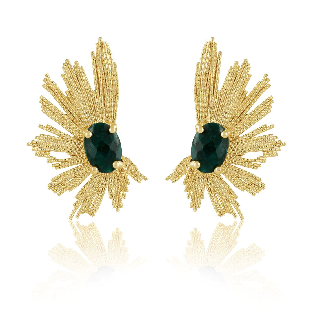 Marielle Earrings Emerald